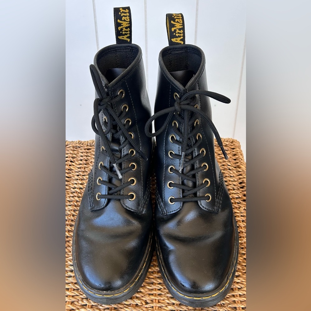 Doc Martens Zavala Casual Combat Boots Lace Up Black Size M7-L8